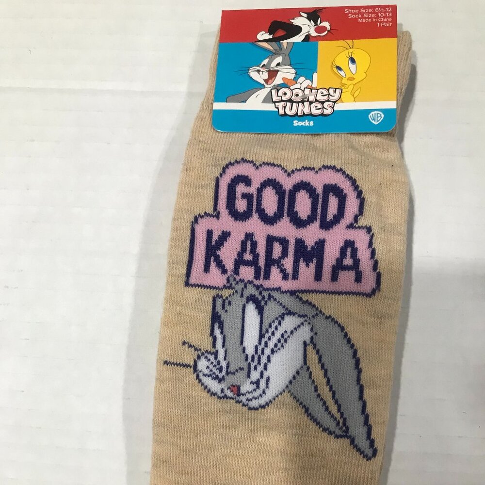 Looney Tunes, Looney Tunes Bugs Bunny, Bugs Bunny, Crew Socks, Size 10-13